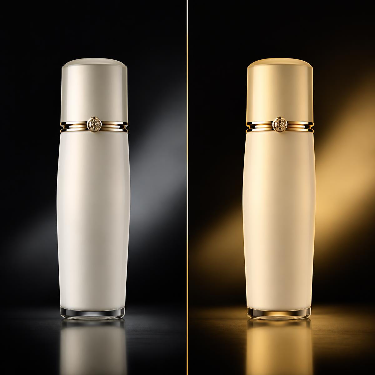 Colour grading for warm ivory and gold brands